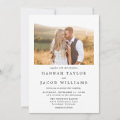 Invitation Simple superposition photo en noir et blanc Mariag (Devant)