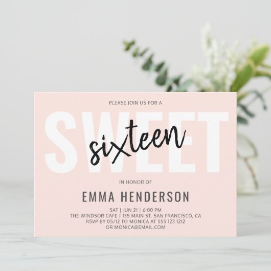 Invitation Simple Sweet moderne 16 (Debout devant)
