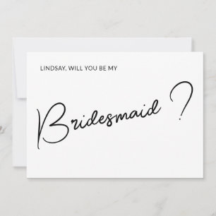 Invitation Simple & Sweet Proposition de Demoiselle d'Honneur