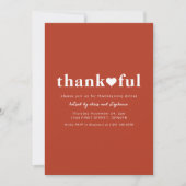 Invitation Simple Thanksgiving Diner Party (Devant)