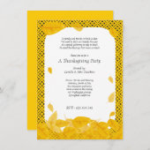 Invitation Simple Thanksgiving Diner Party (Devant / Derrière)