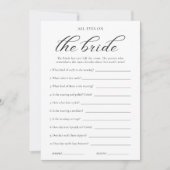 Invitation Simple Tous Les Yeux Sur Le Jeu De Fête des mariée (Devant)