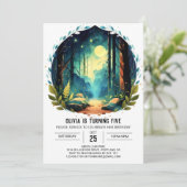 Invitation Simple Tree Adventure Woodland Anniversaire (Debout devant)