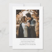 Invitation Simple Type 2 Photo Mariage Fiançailles Fête (Dos)