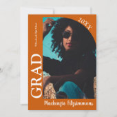 Invitation Simple Typographie Arch Photo Graduation Invitatio (Devant)