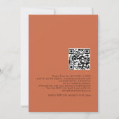 Invitation Simple Typographie Code QR Mariage Terracotta (Dos)