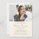 Invitation Simple Typographie moderne Photo Graduation Party (Dos)