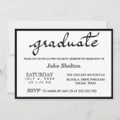 Invitation Simple Typographie Open House Graduation (Devant)