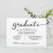 Invitation Simple Typographie Open House Graduation (Debout devant)