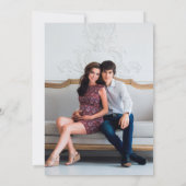 Invitation Simple verdure photo et Mariage de monogramme (Dos)