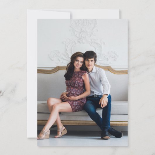 Invitation Simple verdure photo et Mariage de monogramme (Dos)