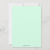 Invitation Simple vert moderne Baby shower neutre genre (Dos)