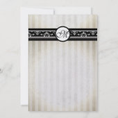 Invitation Simple Vintage moderne Noir et Beige (Dos)