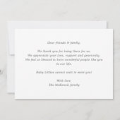 Invitation Simple Violet Baby Photo Collage Announcement Card (Dos)