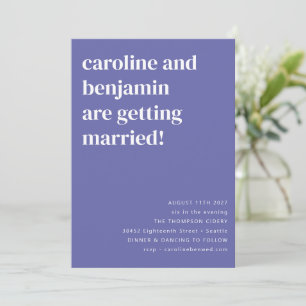 Invitation Simple violet moderne minimaliste tout en un Maria