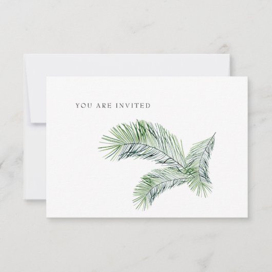 Invitation Simple Vous êtes Invité Site Web de Mariage Tropic (Devant)