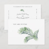 Invitation Simple Vous êtes Invité Site Web de Mariage Tropic (Devant / Derrière)