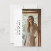 Invitation Simple voyage à Mme Fête des mariées budgétaire Ph (Devant)