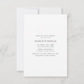 Invitation Simple voyage à Mme Fête des mariées budgétaire Ph (Dos)