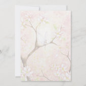 Invitation simple vue sur les fleurs roses (Dos)