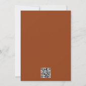 Invitation Simple Western Bohemian Cow Skull QR Code Mariage (Dos)