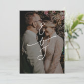 Invitation Simple Whimsical Handwritten Wedding Photo (Debout devant)