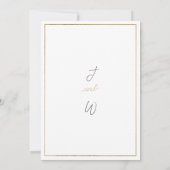 Invitation Simple white gold glitter bow ribbon Save the Date (Dos)