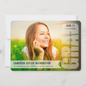 Invitation Simple White GRAD superposition moderne Graduation (Devant)