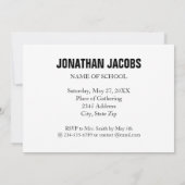 Invitation SIMPLEMENT AUDACIEUX C'est une FÊTE DE FIN D'ÉTUDE (Dos)