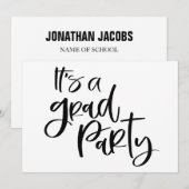 Invitation SIMPLEMENT AUDACIEUX C'est une FÊTE DE FIN D'ÉTUDE (Devant / Derrière)