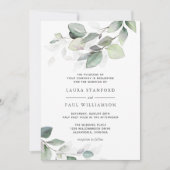 Invitation Simplement Belle Aquarelle Botanique Verdure (Devant)