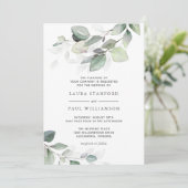 Invitation Simplement Belle Aquarelle Botanique Verdure (Debout devant)