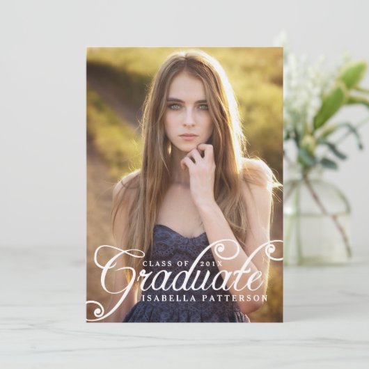 Invitation simplement belle de fête de remise des (Debout devant)