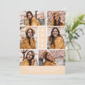 INVITATION SIMPLEMENT CHIC PHOTO COLLAGE GRADUATION INVITATIO (Debout devant)