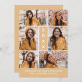 INVITATION SIMPLEMENT CHIC PHOTO COLLAGE GRADUATION INVITATIO (Devant / Derrière)