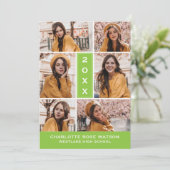 INVITATION SIMPLEMENT CHIC PHOTO COLLAGE GRADUATION INVITATIO (Debout devant)