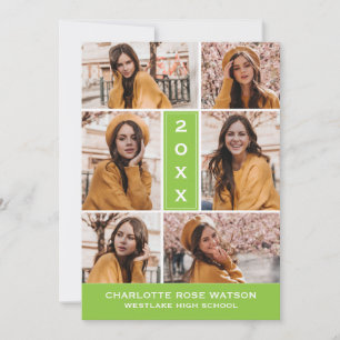 INVITATION SIMPLEMENT CHIC PHOTO COLLAGE GRADUATION INVITATIO