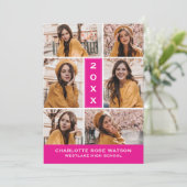 INVITATION SIMPLEMENT CHIC PHOTO COLLAGE GRADUATION INVITATIO (Debout devant)