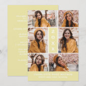 INVITATION SIMPLEMENT CHIC PHOTO COLLAGE GRADUATION INVITATIO (Devant / Derrière)