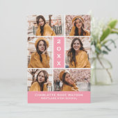 INVITATION SIMPLEMENT CHIC PHOTO COLLAGE GRADUATION INVITATIO (Debout devant)