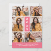 INVITATION SIMPLEMENT CHIC PHOTO COLLAGE GRADUATION INVITATIO (Devant)