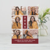 INVITATION SIMPLEMENT CHIC PHOTO COLLAGE GRADUATION INVITATIO (Debout devant)