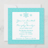 Invitation Simplement classique Damask Snowflakes Noël | Sarc (Devant)
