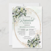 Invitation Simplement Élégant Dîner de Répétition Botanique V (Devant)