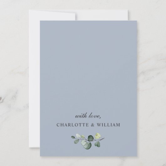 Invitation Simplement Elegant Eucalyptus ENGAGEMENT PARTI (Dos)