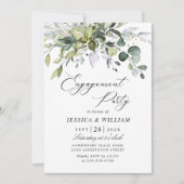 Invitation Simplement Elegant Eucalyptus ENGAGEMENT PARTI (Devant)
