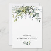 Invitation Simplement Elegant Eucalyptus ENGAGEMENT PARTI (Dos)