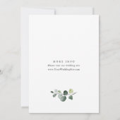 Invitation Simplement Elegant Eucalyptus ENGAGEMENT PARTI (Dos)