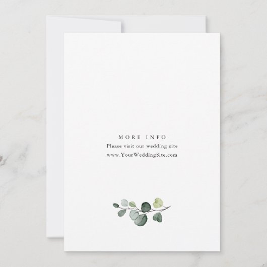 Invitation Simplement Elegant Eucalyptus ENGAGEMENT PARTI (Dos)