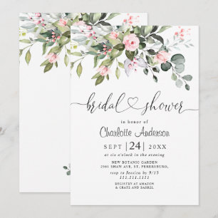 Invitation Simplement Élégant Eucalyptus Mariage Shower